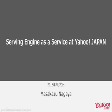 Serving Engine as a Service at Yahoo! JAPAN #SolrJP