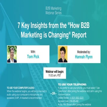 Trends in B2B Marketing: 7 Key Insights from the 'How B2B Marketing is Changi...