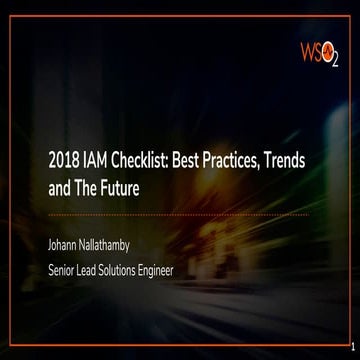 2018 IAM Checklist: Best Practices, Trends and the Future