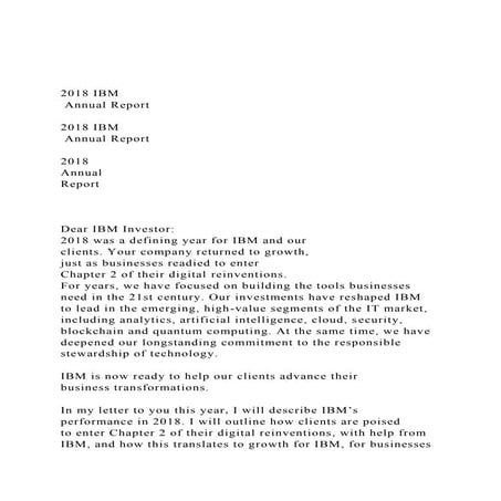 2018 IBM Annual Report2018 IBM Annual Report2018  .docx