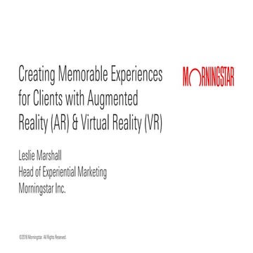 Creating Memorable Experiences for Clients with AR and VR