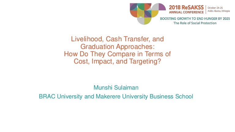 Livelihood Cash Transfer And Graduation Approaches How Do They Com