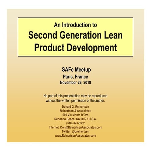 2018 Reinertsen SAFe meet up 11-26-2018