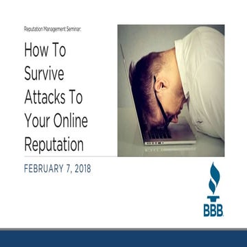 Reputation Management Seminar presented by BBB Cleveland