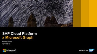 SAP Cloud Platform x Microsoft Graph