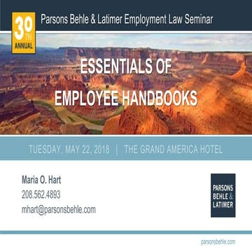 Essentials of Employee Handbooks