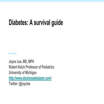 Diabetes Resident Lecture
