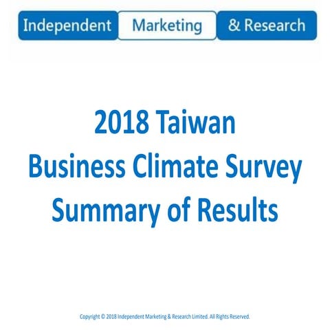 2018 Taiwan Business Climate Survey  (BCS)