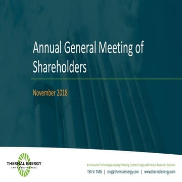 2018 Shareholders Meeting - Management Presentation