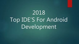 Mobile Application Development Using Java | PPT