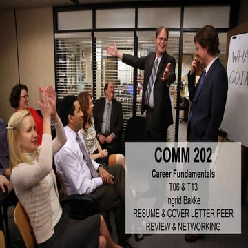 COMM 202 Tutorial - Resume/CL Peer Review & Networking