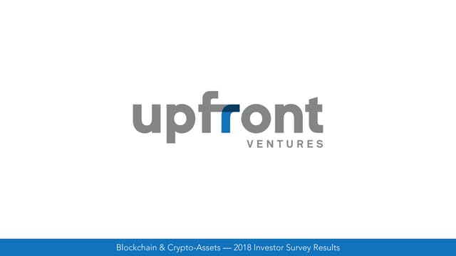 Upfront Ventures Bitcoin & Blockchain VC Survey