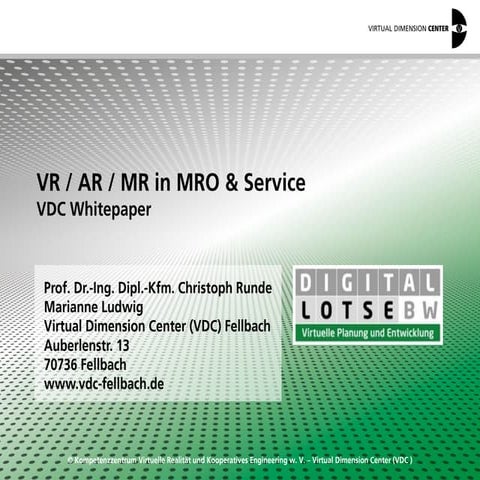 Whitepaper VR / AR / MR in MRO & Service