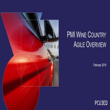 PMI Wine Country - Tapas & Talks Agile Overview