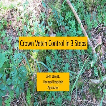 Kill Crown Vetch in 3 Steps | PPT