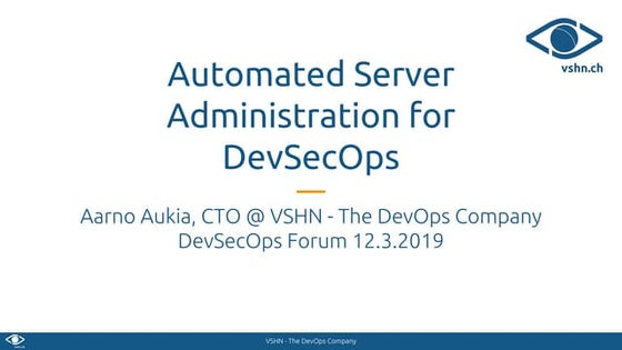 Automated Server Administration for DevSecOps