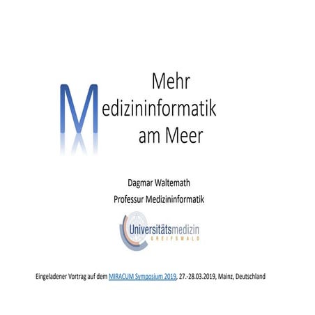 Mehr Medizininformatik am Meer