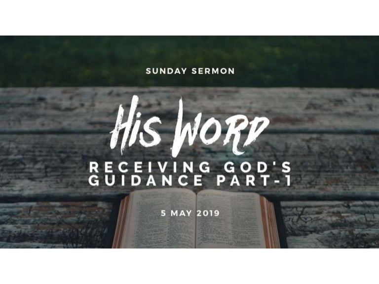 Part1 Receiving God's Guidance His Word