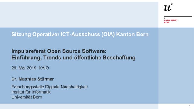 Open Source Software: Einführung, Trends und öffentliche Beschaffung