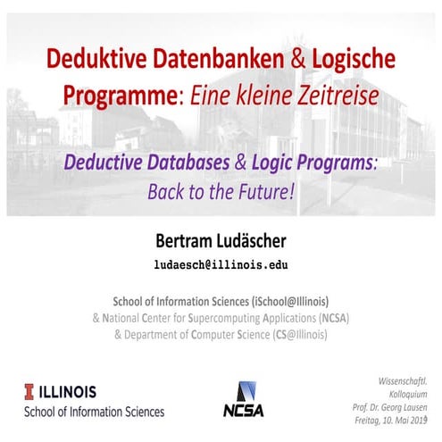 Deduktive Datenbanken & Logische Programme: Eine kleine Zeitreise