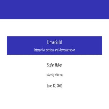 DriveBuild: Automation of Tests in the Field of Autonomous Cars