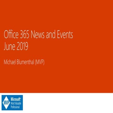 2019 June 19 Office 365 news