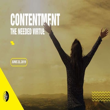 Contentment: The Needed Virtue | PPTX