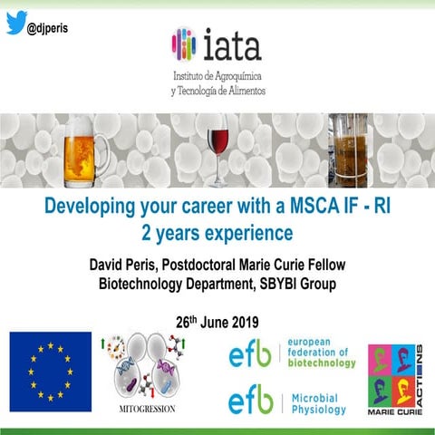 Developing your career with a MSCA IF - RI 2 years experience