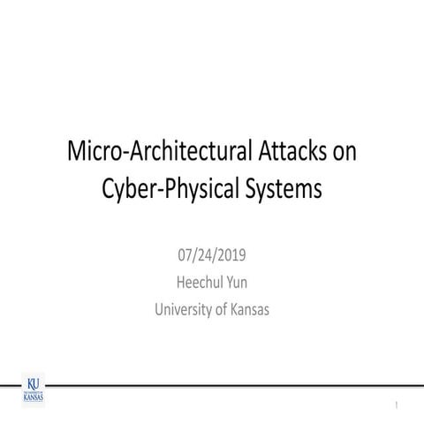 Micro-Architectural Attacks on Cyber-Physical Systems