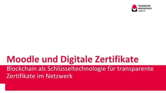 Digitale Zeugnisse in Moodle mit einer Open Source Quorum Blockchain