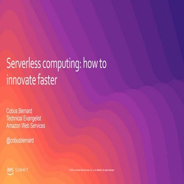 Serverless on AWS overview - PeachPayments meetup