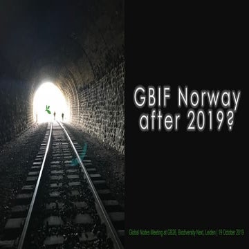GBIF-Norway node story lightning talk at GB26 in Leiden, October 2019