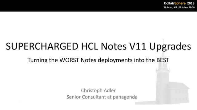 CollapSphere 2019 - SUPERCHARGED HCL Notes V11 Upgrades