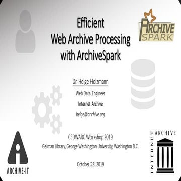 ArchiveSpark at CEDWARC workshop 2019