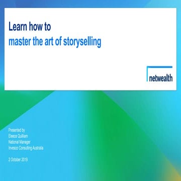 Learn how to master the art of storyselling