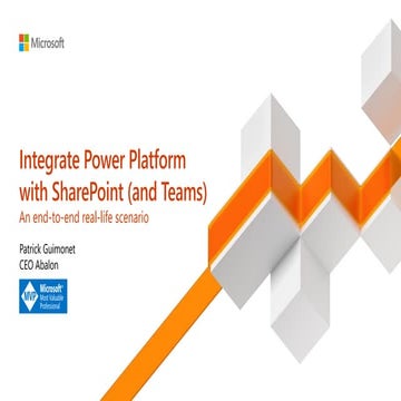 2019 11-13 MS Ignite The Tour Paris - Integrate Power Platform with SharePoin...