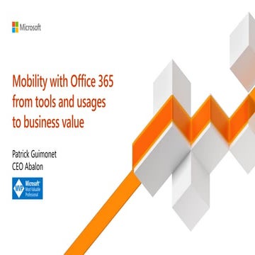 2019 11-13 MS Ignite The Tour Paris - Mobility with Office 365