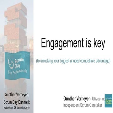 Scrum Day Denmark 2019 - Engagement is key