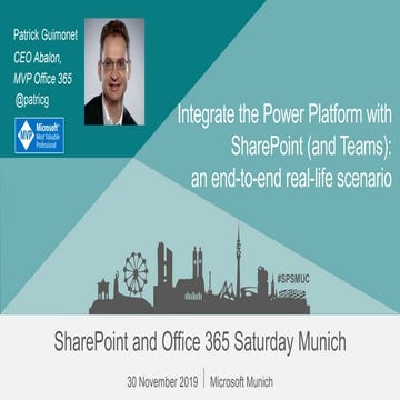 2019 11-30 SPSMUC19 - Integrate Power Platform with SharePoint