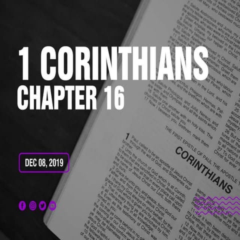 1 Corinthians Chapter 16 | PPTX