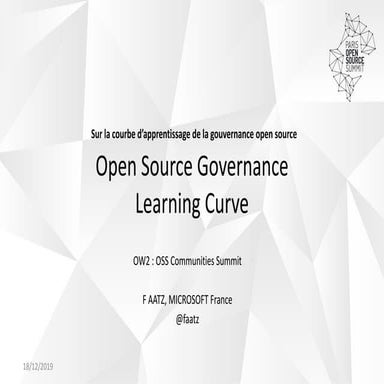 2019 12-10 ow2 Community Summit - Apprentissage gouvernance