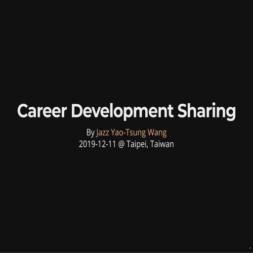 Career Development Sharing