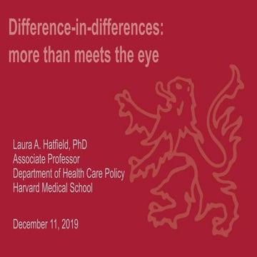 Causal Inference Opening Workshop - Difference-in-differences: more than meet...