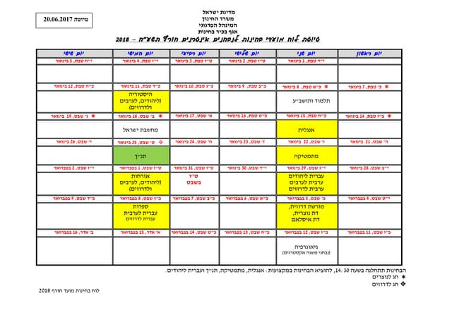 בגרות חורף 2019