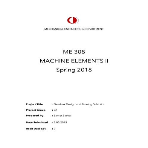 Gearbox Design and Bearing Selection
