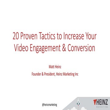 20 Proven Tactics to Increase Video Engagement & Conversion