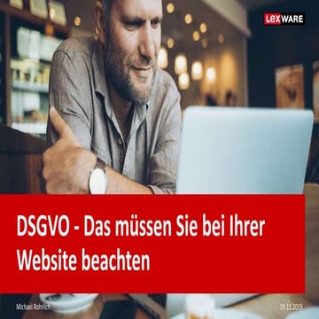 DSGVO - Das müssen Sie bei Ihrer Website beachten