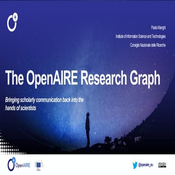 20191119_The OpenAIRE Research Graph 