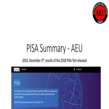 PISA Summary - Australia 