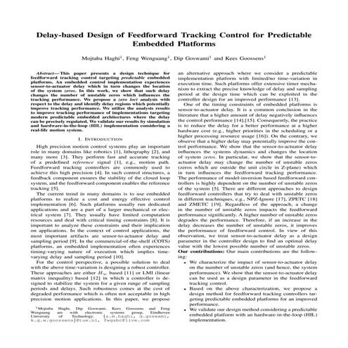 2019-acc Design of a Delay-Based Feedforward and Feedback Controller for Traj...